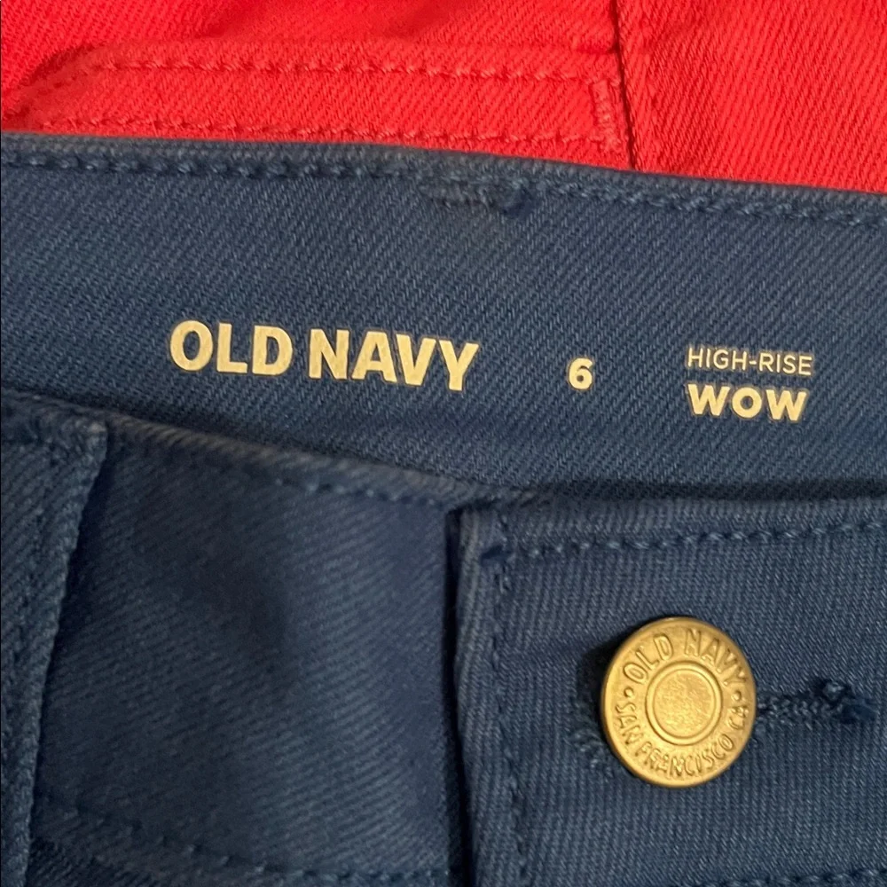 Set of 2 Old Navy Women's Brand New Pink and Deep Blue Jean Shorts - Picture 4 of 9
